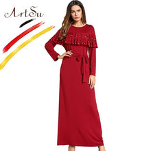 Load image into Gallery viewer, ArtSu Fashion Pearl Beading Women Maxi