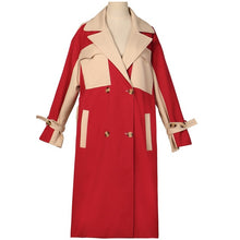 Load image into Gallery viewer, TWOTWINSTYLE Hit Color Trench Coat Female Lace