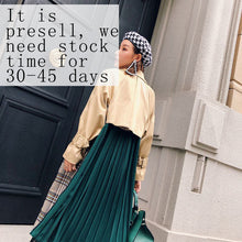 Load image into Gallery viewer, LANMREM 2019 Plaid Contrast Color Back Green